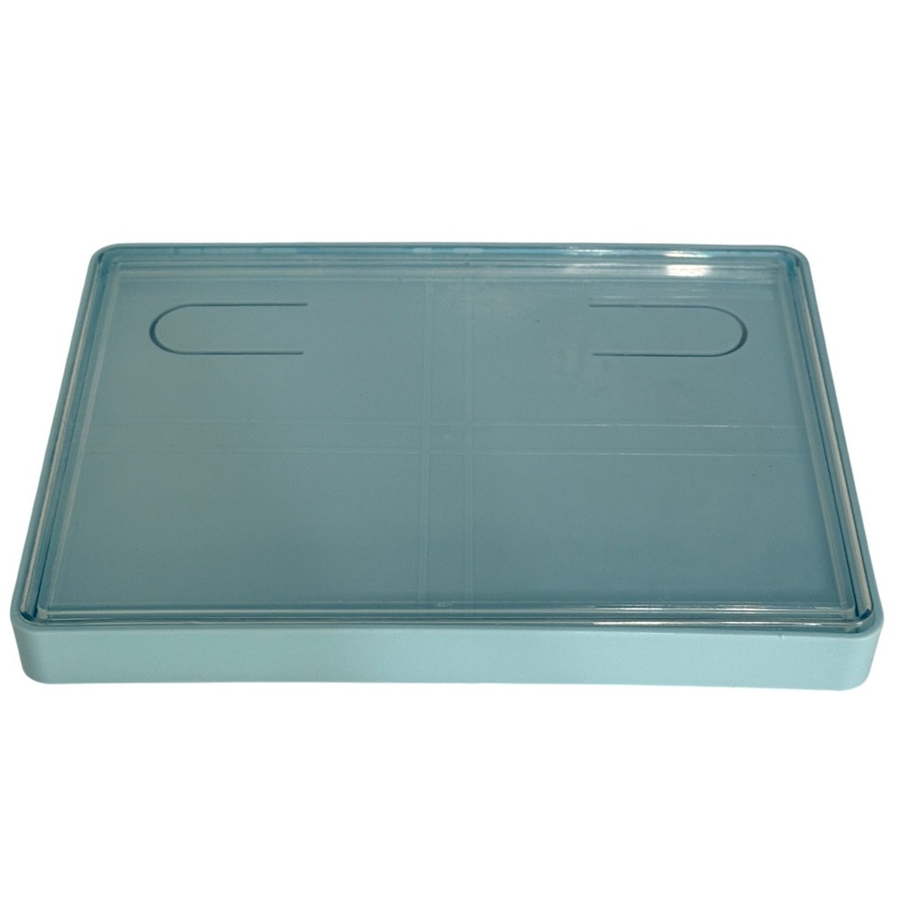 Vintage Tupperware 1600-1 Collage Picture Frame Blue Clear Cover 7x5 Plastic